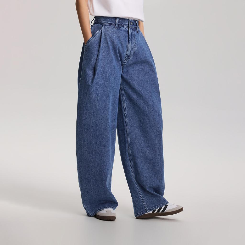 Lee Oversized Mid-Rise Blue Denim Jeans Unisex Bottoms LUB009999205167A10054