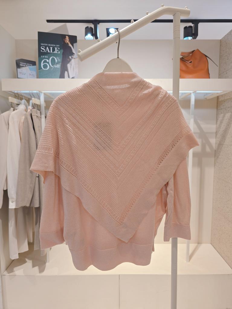 The Aritz Layered Muffler Shawl + Soft Half-Neck Knit Set 961 R3M1PO 961