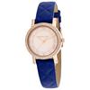 Women's Norie Petite Quartz Watch Rose Gold Dial Leather 28mm MK2696