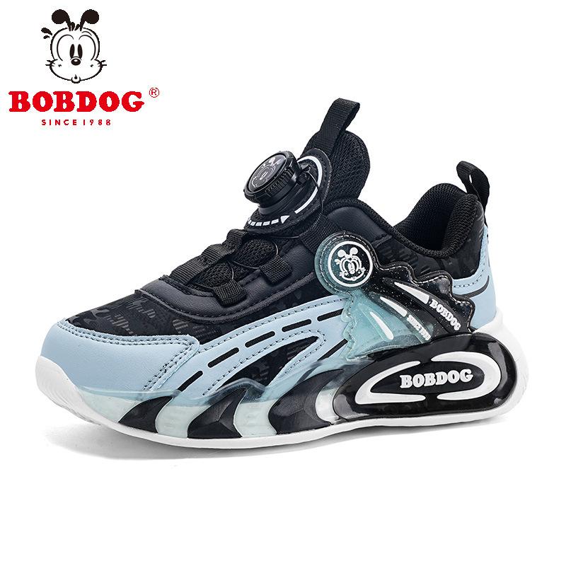 Babu bean children's running shoes spring and summer non-slip shock absorption lightweight boys rotating button boys small shoes