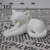 Realistic Texture Cat Art 3D Printed Ornament, Plush Figurines, Black Figurine White Cute Healing Sculpture, for Desk Car Bookshelf Decor Versatile