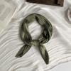 Crumpled rhombus silk scarf high-end new solid color versatile silk scarf neck small scarf streamer scarf shawl