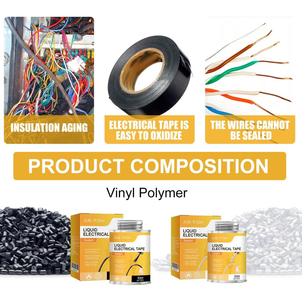 125ml Liquid Electrical Tape Waterproof Instead of Heat Receiver Electrical Tape Liquid Insulation Flame Retardant Tape