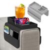 Sofa Getränkehalter Silikon Sofa Armlehnenablage mit Seitentasche Doppelter Schlitz Getränke Snack Aufbewahrung Telefon Fernbedienung Organizer