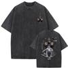 Washed Vintage Anime Hunter X Hunter Phantom Troupe Kite Graphic T-shirt Men Women Manga Oversized T Shirts Hip Hop Streetwear