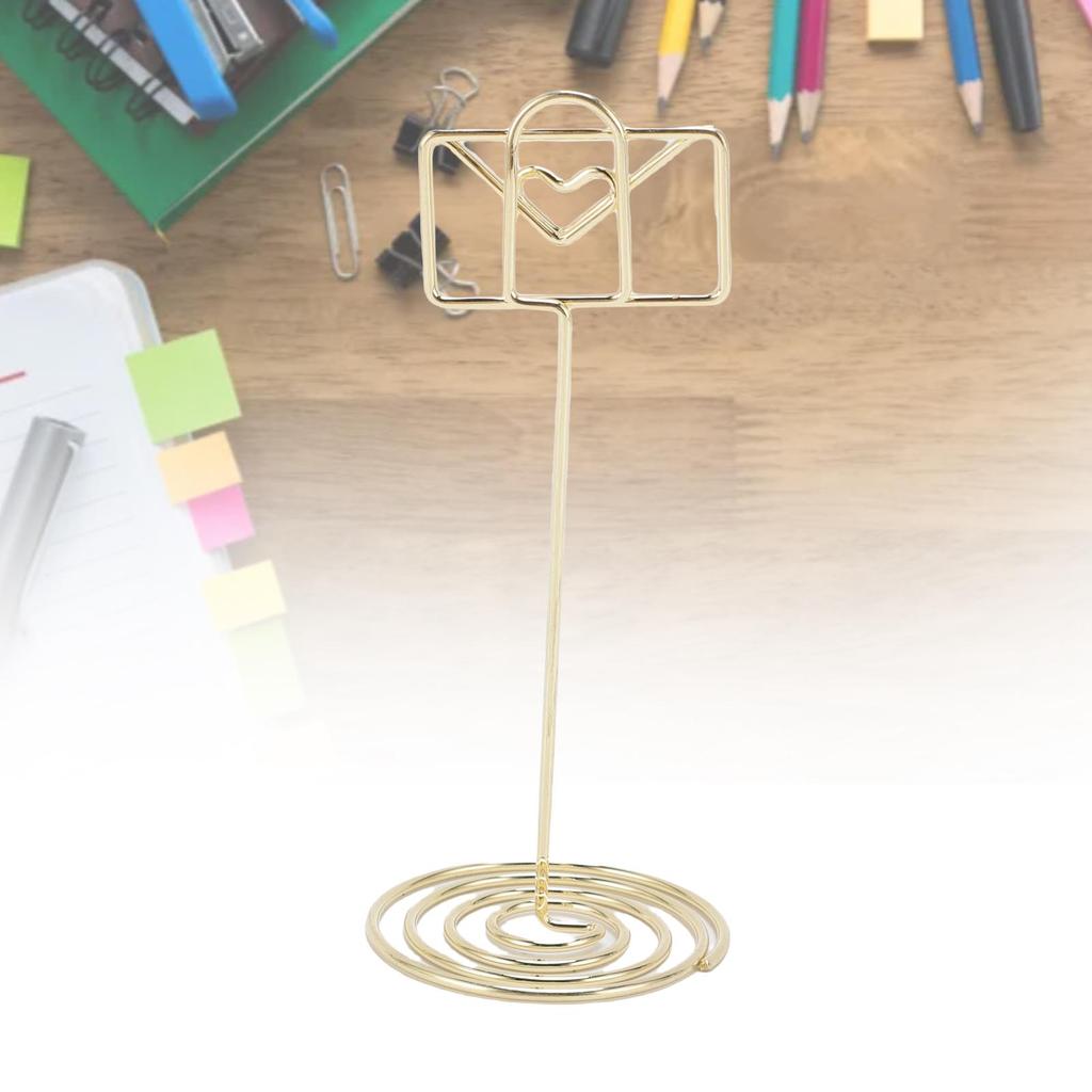 10PCS Table Number Holders Envelope Shape Metal Card Clips for Photo Menu Place Cards Restaurant Wedding Party