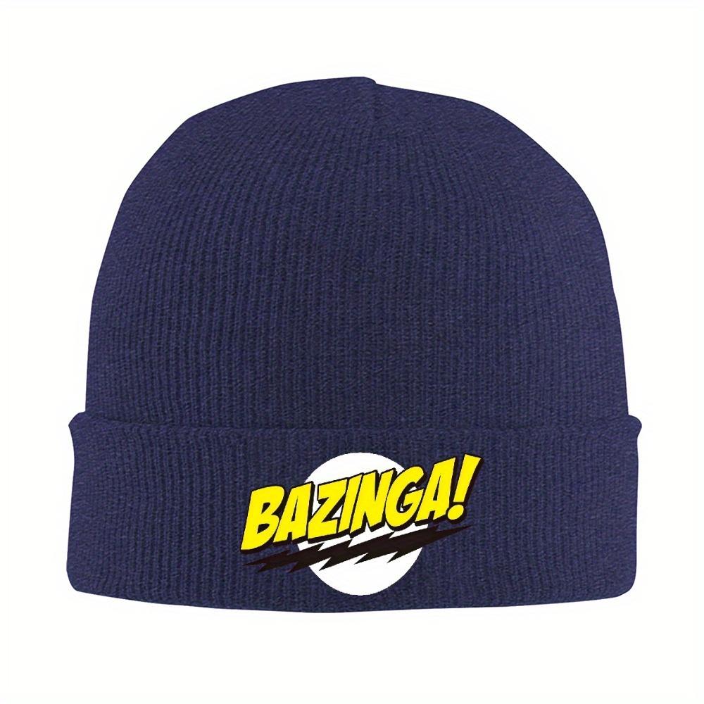 pc Bazinga TBBT TV Beanie Hats Knit Hat Kpop Warm Unisex Women Caps Autumn Printed Street YK Bonnet Hats Gift
