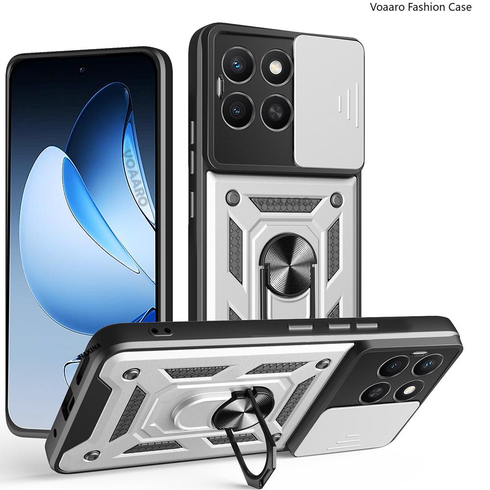 Slide Lens Armor Funda for Honor X6C 4G Case for Honor X8C X7C X5B X5 Plus Case Magnetic Ring Stand Holder Shockproof Cover