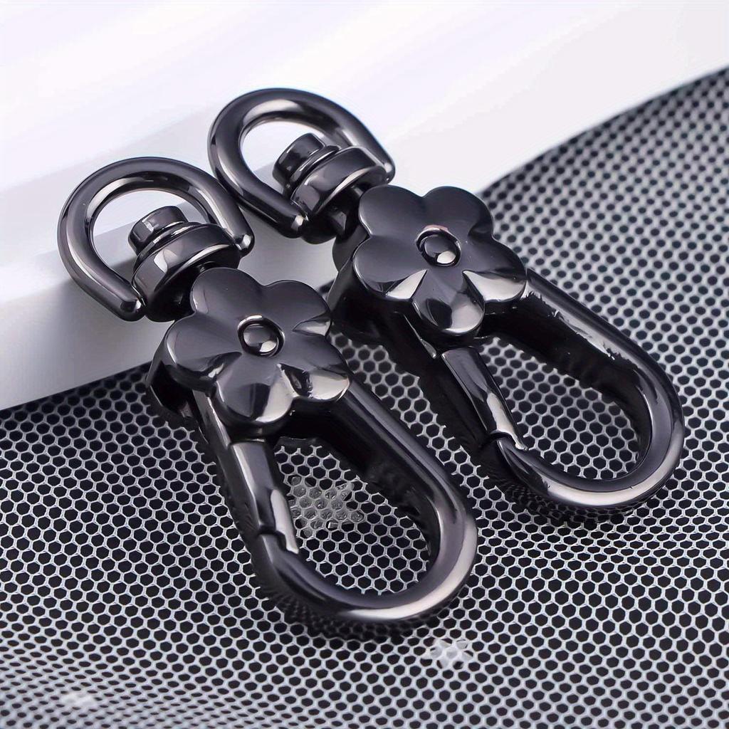 5 Stück Handtaschenverschlüsse Henkel Blume Karabiner Metallverschlüsse Drehauslöser-Clips Karabinerhaken Taschenschlüsselringe Schlüsselanhänger Taschenzubehör
