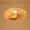 40CM E27 Bamboo Pendant Light Chinese Restaurant Hand-Woven Hanging Lamp Zen Tea Room Lantern Rustic Creative B&B Pendant Lamps