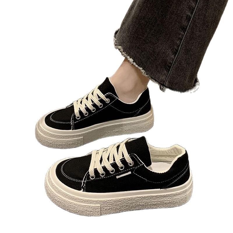Burgundy canvas shoes summer new breathable student shoes casual board shoes campus