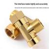 Brass 3-Way Splitter Pipe Connector