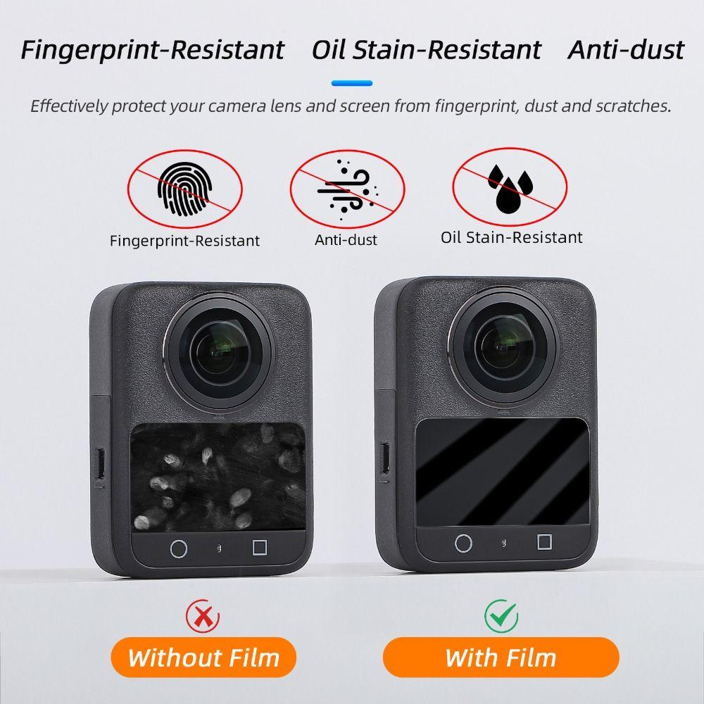 Folie de protecție ecran din sticlă temperată anti-zgârieturi pentru accesorii cameră de acțiune DJI Osmo 360