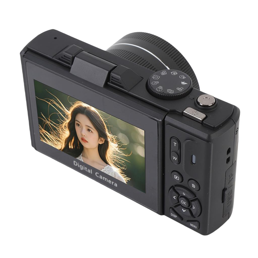 5K HD Digital Camera 75MP UHD 18XAF Autofocus 3 Inch Flip Screen WiFi Camera with Flash for Photography and Video