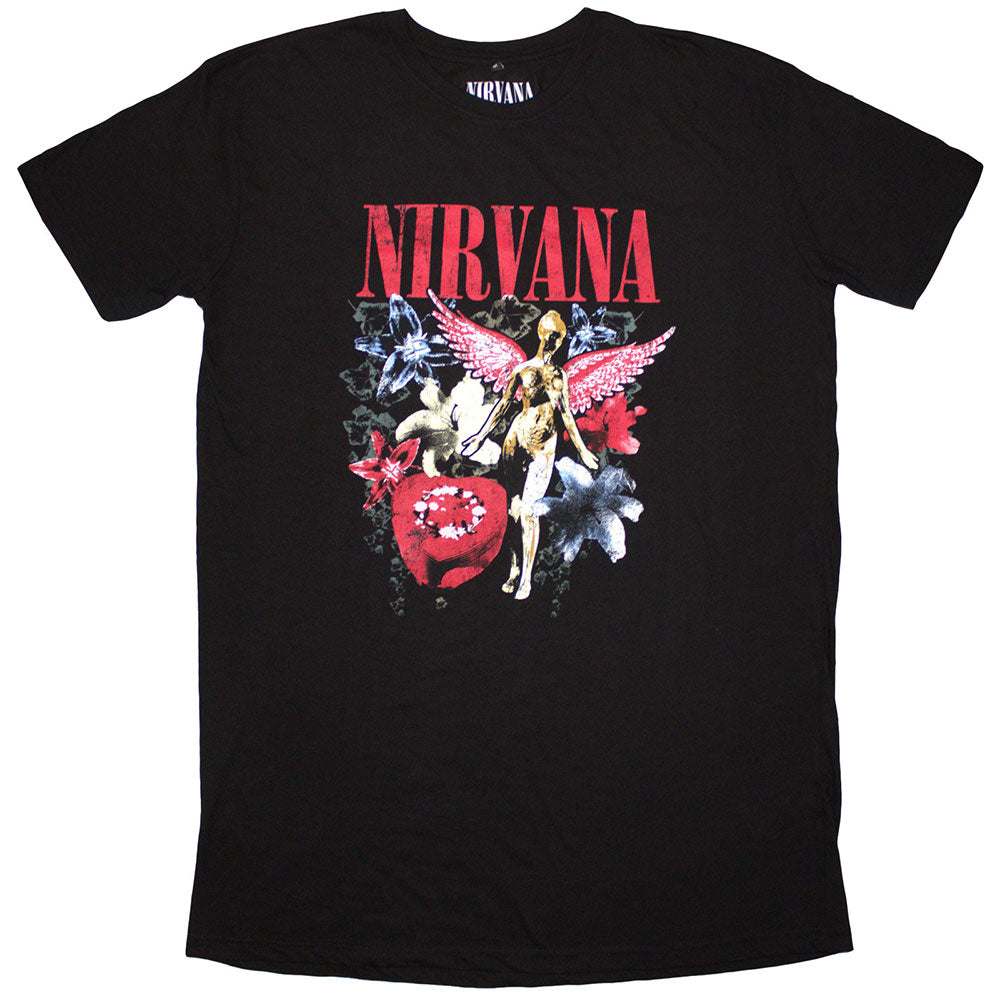 Nirvana Ladies TShirt Dress In Utero Vintage Collage Black OFFICIAL NEW XL