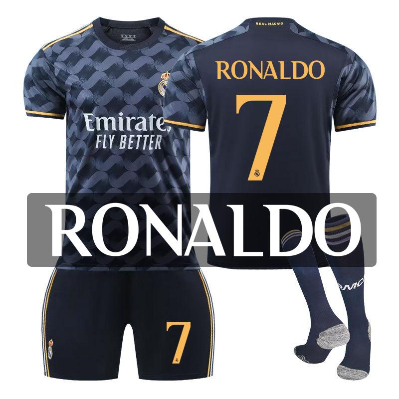 Real Madrid Away Adults and Children's Student Training Clothes Set Jersey Sportswear Men's and Women's Football Clothes La Liga