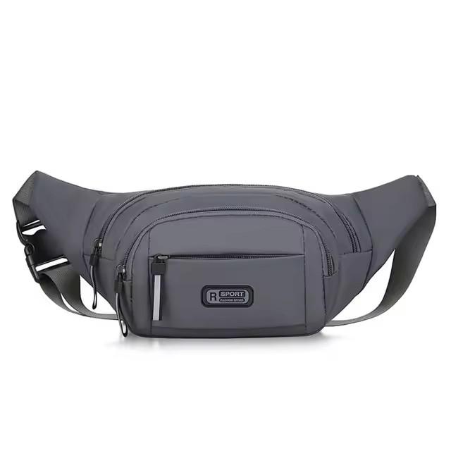 Men's Large Capacity Waterproof Waist Bag, Casual Nylon Anti-theft Chest Bag, Outdoor Travel Fanny Pack for Phone & Essentials