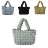 Chic Korean Style Cloud Bag For Girls Fashionable Checkered Handbag In Trendy Colors