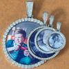 Free Laser Custom Photo Necklace Men Women Personalized Jewelry Any Picture Pendant 26/35/45/68.5mm Size Round Charm