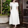 ZANZEA Women Casual V-Neck Solid Color Summer Short Sleeve Dress