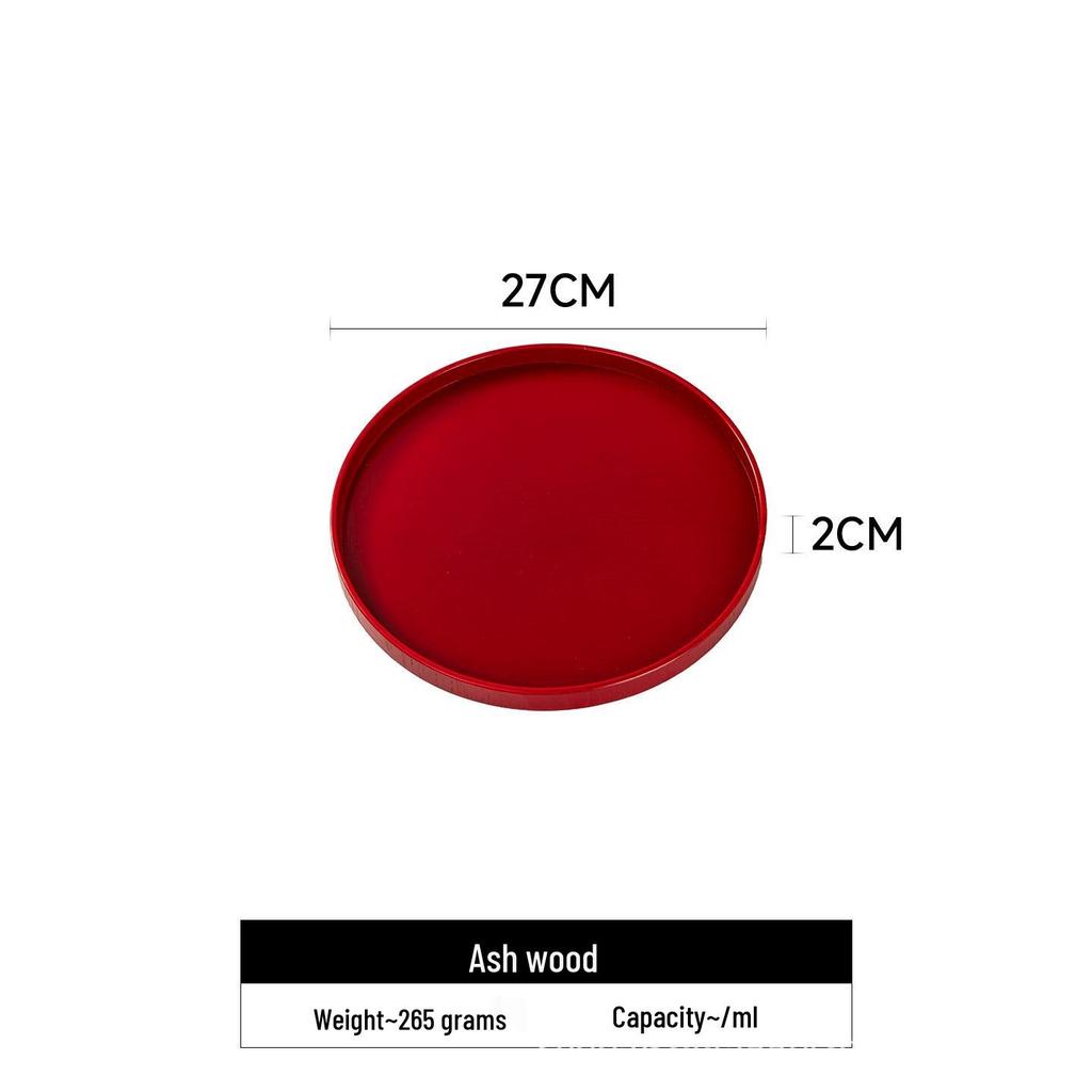 Massivholz Retro Rote Doppel-Glück Schale - Hochzeits-Teeservice & Neujahrs-Trockenfrucht-Platte