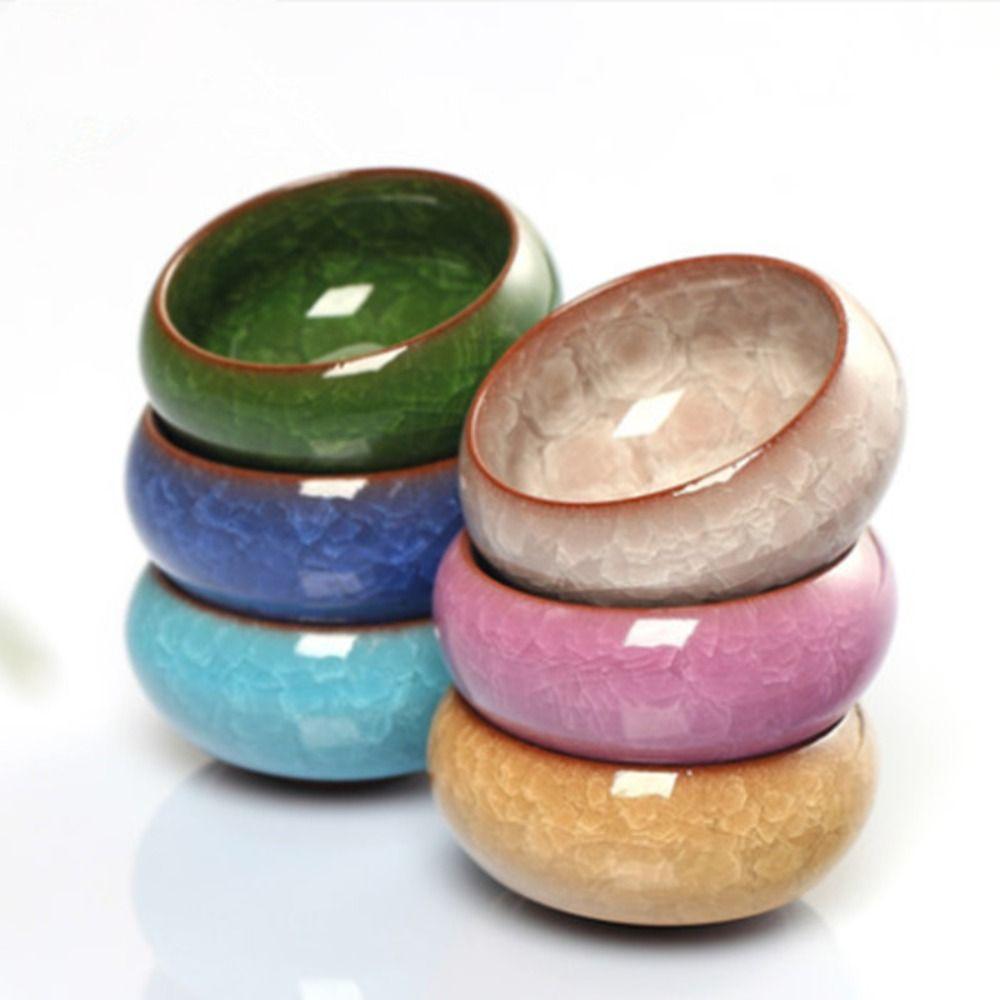 Cute Succulent Flowerpot Thickened Plants Planter Ice-Crack Glaze Ceramic Flowerpots Office