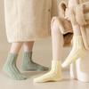 4Pairs Sleeping Floor Plush Socks Winter Mid Tube Socks Women Kawaii Coral Fleece Socks  Autumn