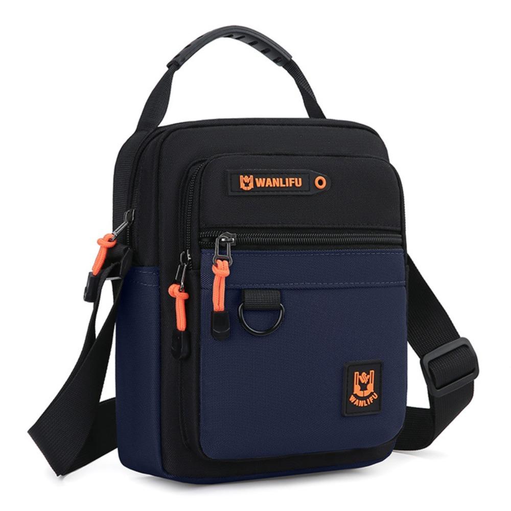 Multi-pockets Men's Business Bag Large Capacity Canvas Crossbody Bag Men's Shoulder Bag  Male