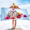 Shih Tzu Dog Beach Towel Soft Highly Absorbent Extra Large Personalized Pet Shih Tzu Towel Oversized Custom Travel Pool Towels