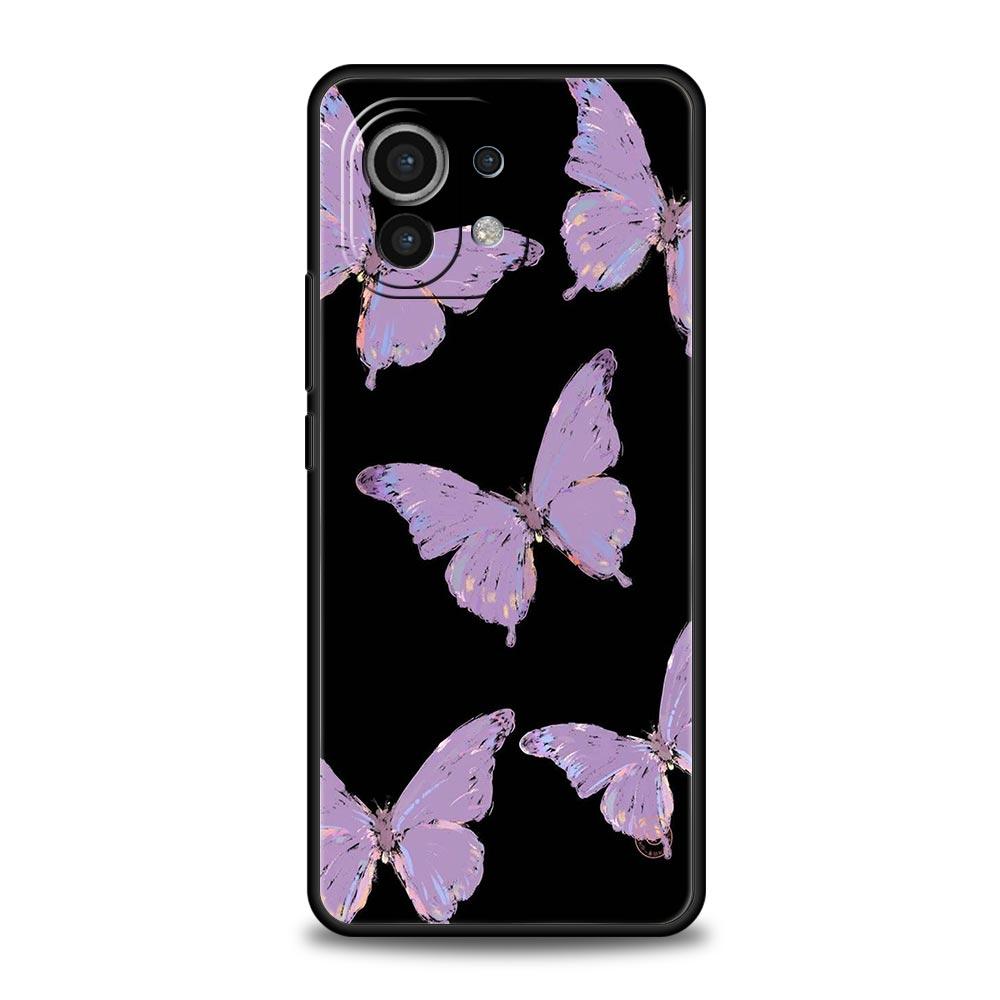 Etui na telefon dla Xiaomi Poco X4 X3 NFC F3 F4 M3 M4 Mi Note 12T 10 11 Ultra 11T 13 Pro 10T 12 Lite 9T 5G Miękkie etui motyl