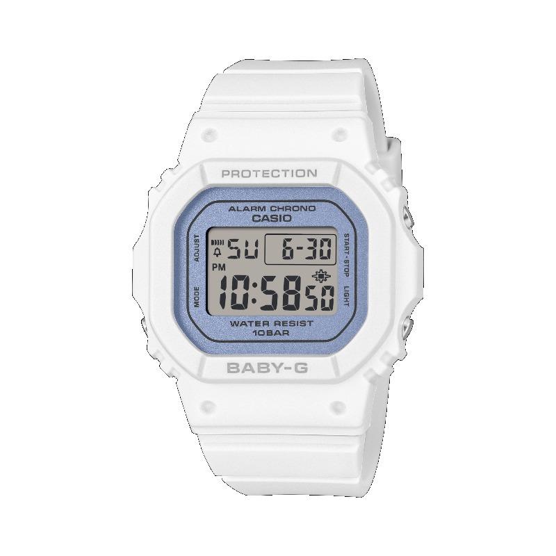 

Casio Baby-G Women s Resin 100M Water Resistant Shock Resistant Alarm Quartz Watch BGD-565SC-2B синий