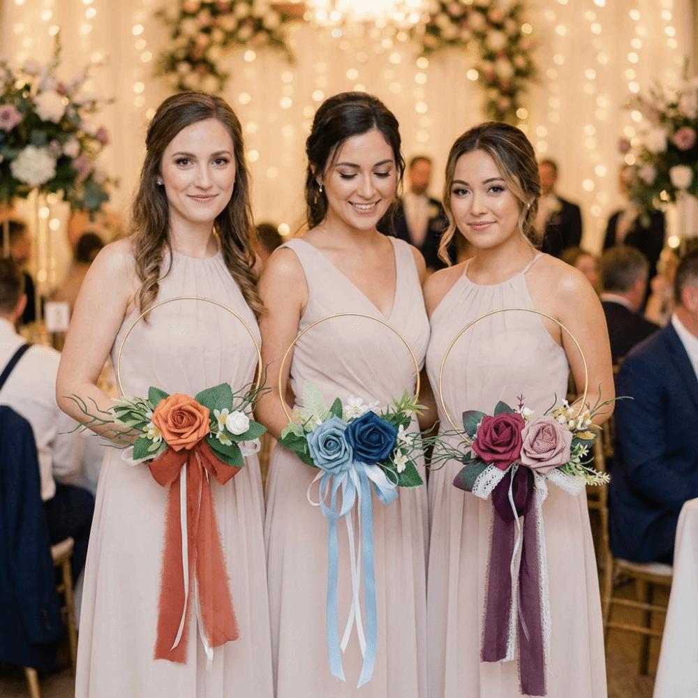 Romantic Artificial Rose Garland Elegant Wedding Decor Wreath  Bridal Shower