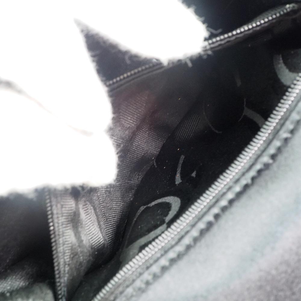 Salvatore Ferragamo 2WAYShoulder Clutch Bag black/Silver Satin/Rhinestone Women Used