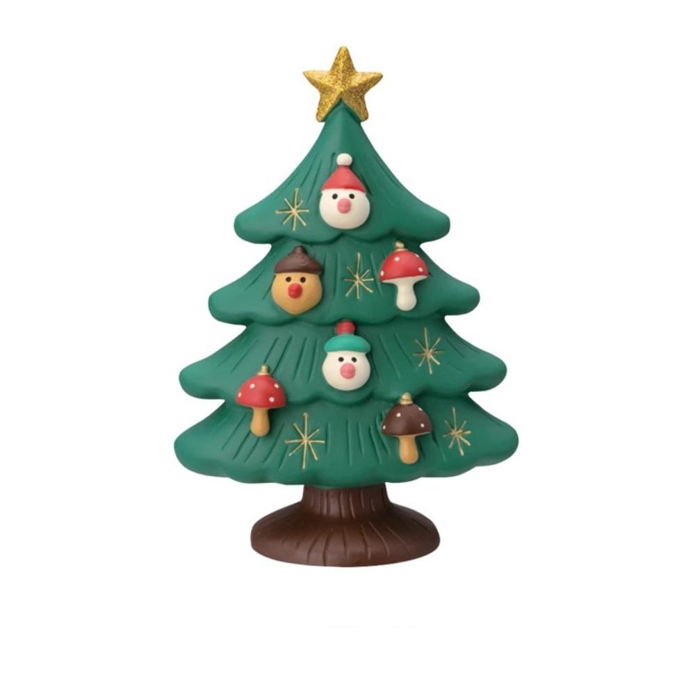 Mushroom Christmas Ornaments Miniature Resin Santa Claus Decoration  Cake Decoration