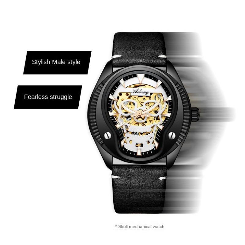 AILANG Skelettuhr Herren Vollautomatische mechanische Herrenuhr Persönlichkeit Modeuhr