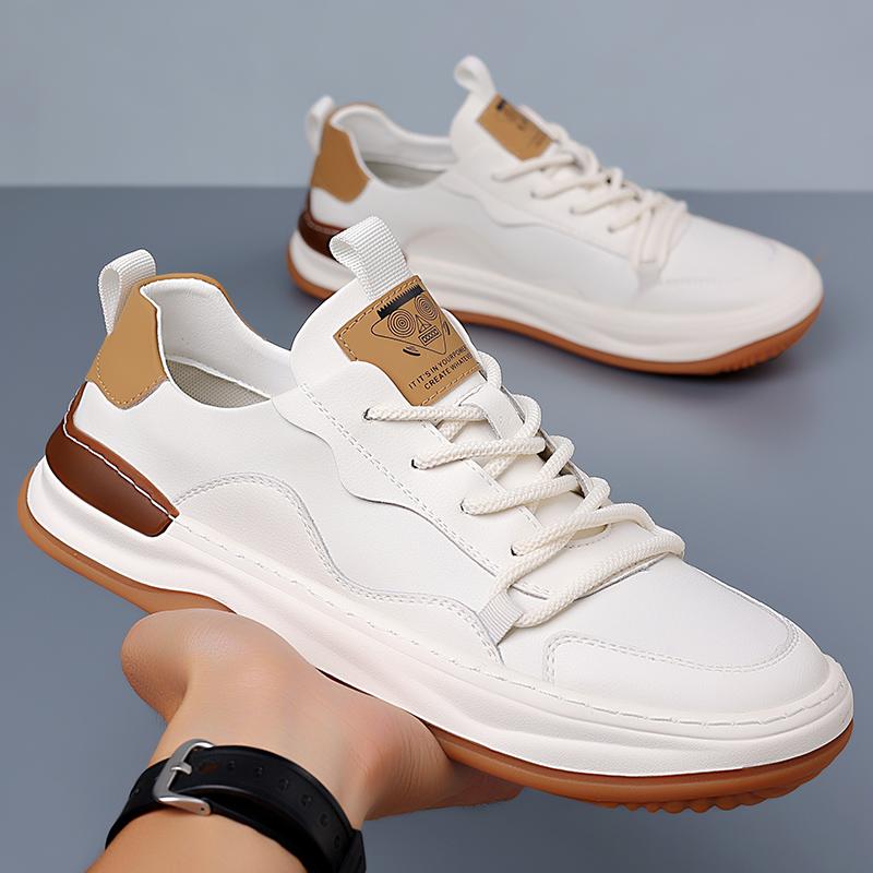 High Quality Man Luxury Designers Outdoor Sneakers Fashion Comfy Casual Leather Walking Shoes Antiskid Flat Tenis Masculino Shoe