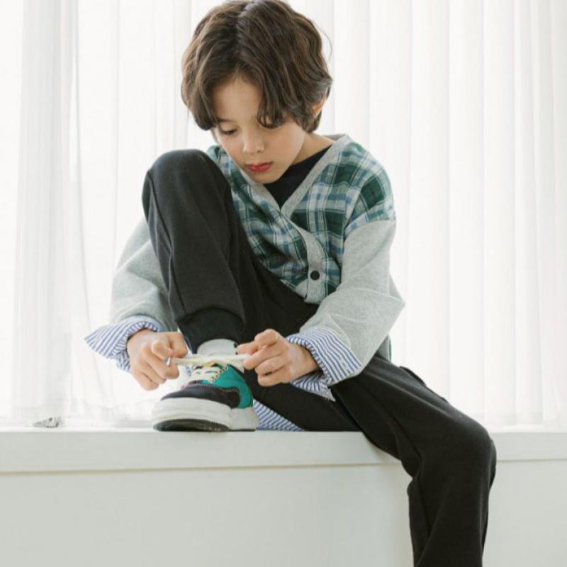  Olivan  Olivan Mix Check Cardigan  Green 
