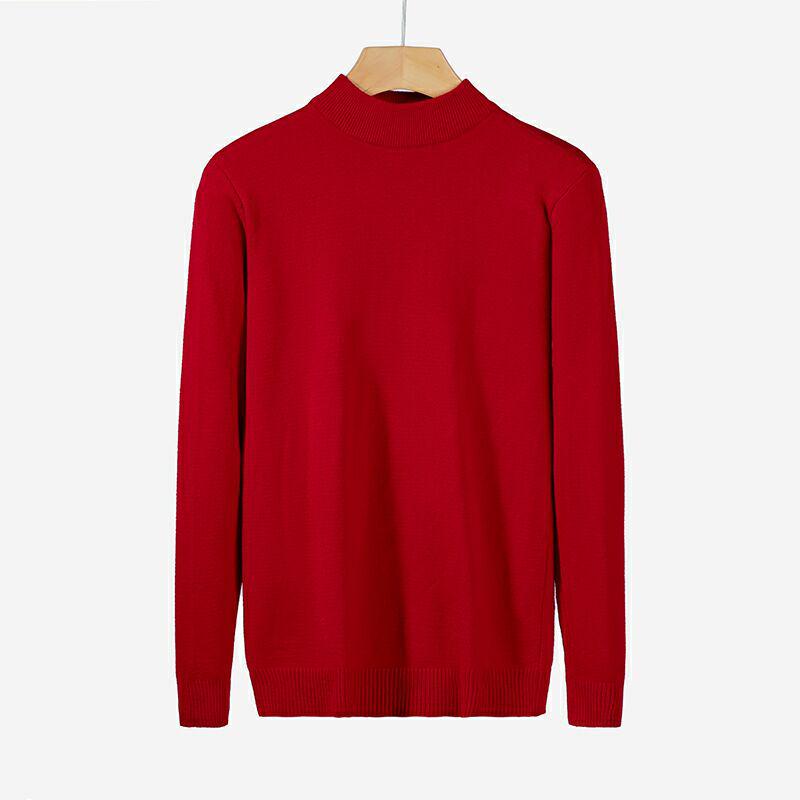 Men s Warm Solid Color Knit Pullover - Autumn/Winter Simple Round Neck Sweater 3X Large