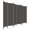 VidaXL Cloison de séparation 6 panneaux Anthracite 300x180 cm