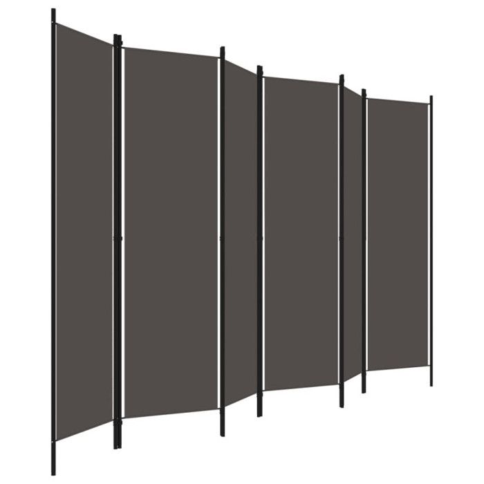 VidaXL Cloison de séparation 6 panneaux Anthracite 300x180 cm