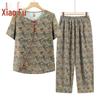 Women's Floral Short-Sleeve Two-Piece Summer Set