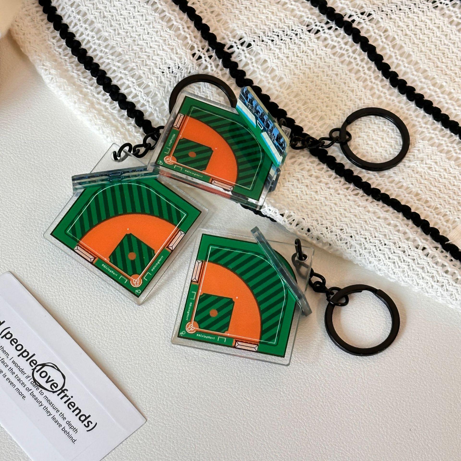 

Mini Baseball Field Acrylic Keychain Pendant - Backpack Charm Gift