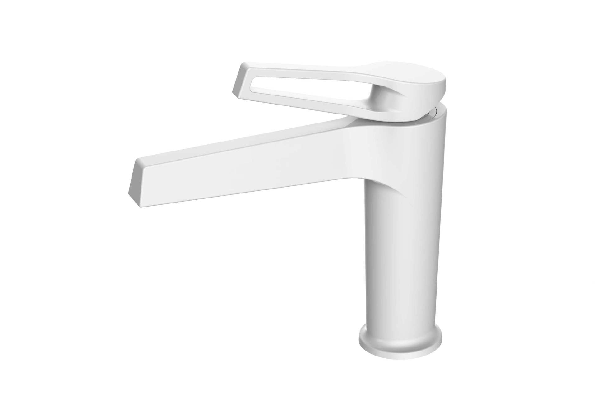 Single Hole Ceramic Faucet Brass Single Handle Bathroom (White,Brass) белый