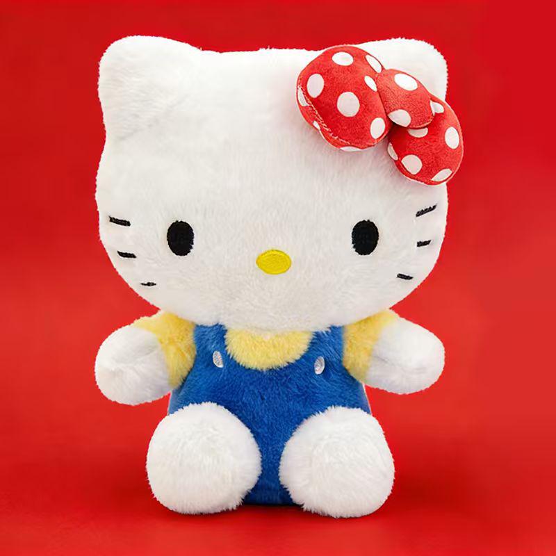 Sanrio Hello Kitty Plüsch-Schlüsselanhänger mit Herzschnalle - Kinderspielzeug und Geschenk