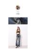American Retro Women's High-Waisted Blue Slimming Wide-Leg Jeans - Spring 2026