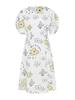 I Jeno Ri Flower Print Petal Sleeve Dress/One-Piece