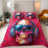 Flame Skull Down Comforter Set Bedding Set 3-piece Duvet Cover Set