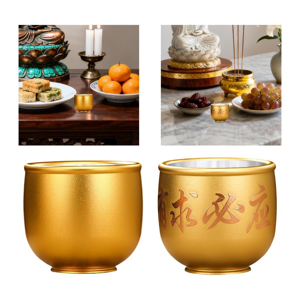 Buddhist Worship Cup Buddhist Alar Supplies Home Decor Buddhist Supplies Buddha Water Cup Offering Cup for Ceremony Studio Party