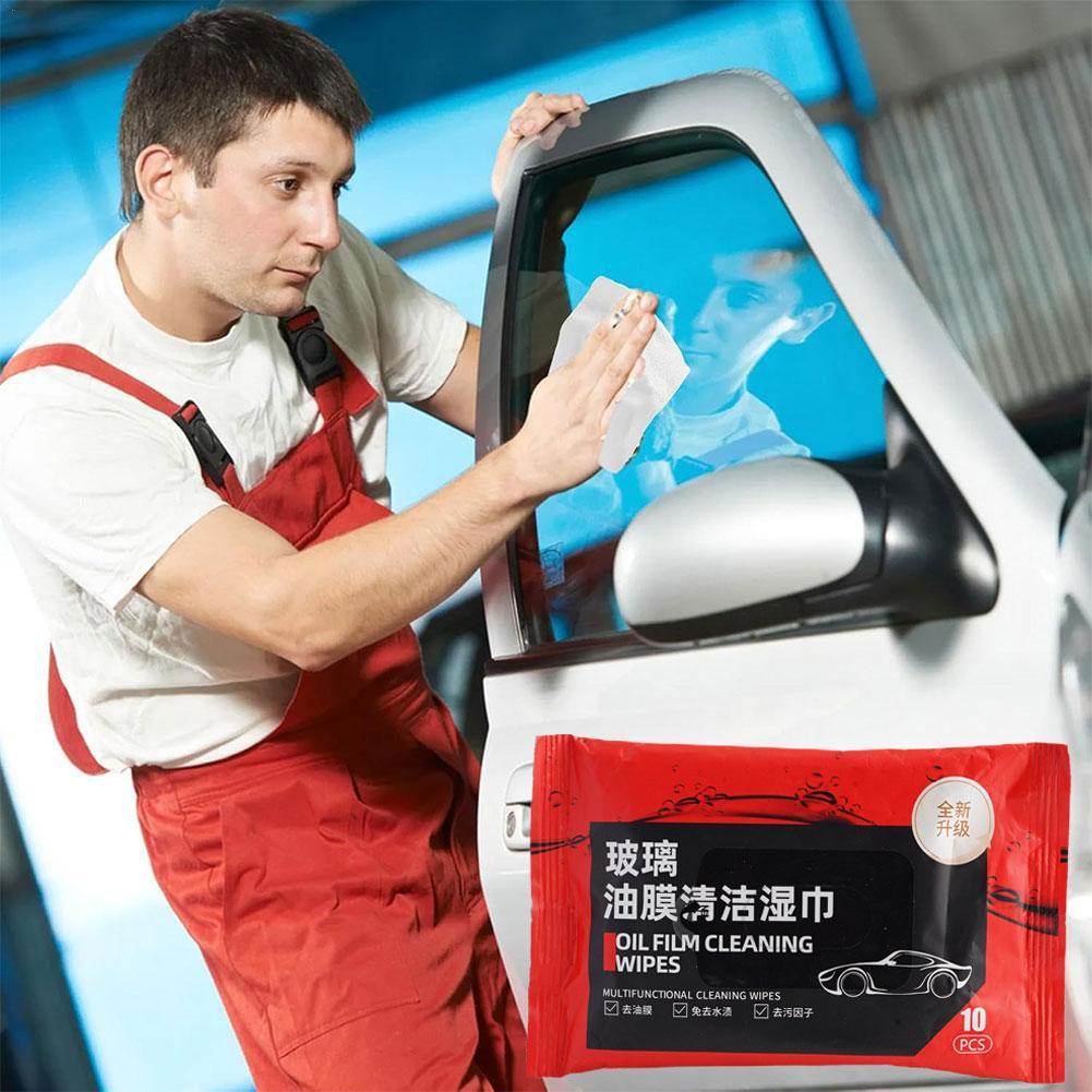 Car Glass Oil Film Removal Wipes Portable Anti-Fog Rain-Repellent Windshield Cleaner Clear Driving Visibility Car Accessories