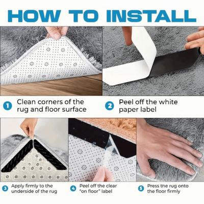 Grippers Adhesive Non-Slip Tape Removable Washable Carpet Sticker Fixed Anti Curling Gripper Tape Living Room